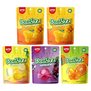 Bonbons gommeux Amos Peelerz, mangue, banane, pêche, raisin, bonbons interactifs amusants, tendance TikTok, vente en gros en vrac, prix d'usine - Product Image 2