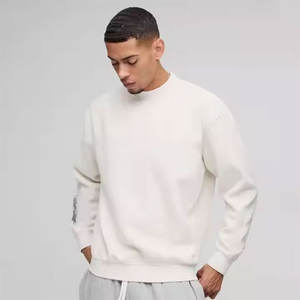 Jersey de lana de peso pesado con hombros caídos de ajuste Regular de alta calidad para hombres bordado personalizado al por mayor ropa de calle activa - Product Image 3