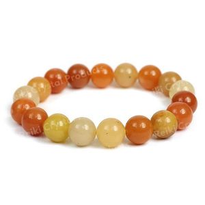 Bracelet en perles rondes d'aventurine rouge naturelle de 10 mm - Bijoux en cristal pour l'énergie et la confiance - Product Image 4
