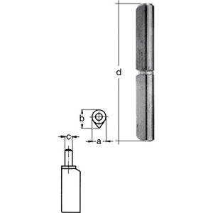 Garden Supplies 140mm Bright Steel Profile Roller with 9mm Pin Diameter - Product Image 1