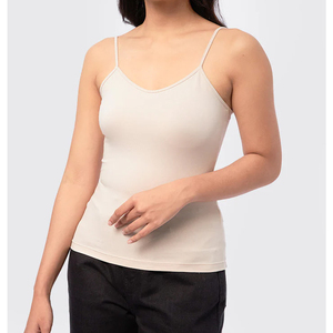 Top sin mangas para mujer, ropa informal de verano, tela ligera de algodón, estilo sin mangas, ajuste cómodo, cuello redondo, Color sólido a la moda - Product Image 5