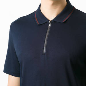 Vente en gros T-shirt de golf anti-rides pour hommes imprimé sur mesure tissu spandex/coton polaire décontracté 220g Service OEM à manches courtes - Product Image 4