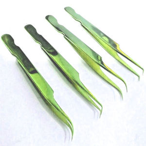 ที่หนีบขนตาคุณภาพสูงแหนบขนตาแบบตรงสีดำเคลือบด้วยผงสีดำ - Product Image 3