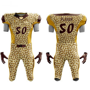 Conjuntos de Fútbol Americano 2025 de Alta Calidad OEM, 100% Poliéster, Secado Rápido, Absorbe la Humedad, Transpirable, Color Sólido del Equipo - Product Image 4