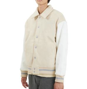 Vestes universitaires en coton brodé style streetwear avec col montant et logo frontal, logo personnalisé, veste de baseball d'hiver pour hommes - Product Image 5