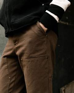 2025 pantalones informales caqui ajustados para hombre, pierna recta elástica, estilo de negocios, cintura media, botón, cremallera, servicio OEM - Product Image 2