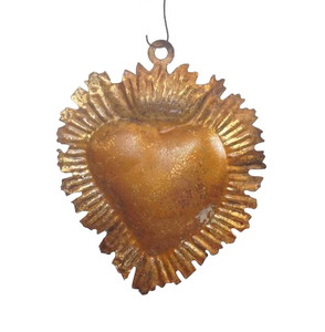 Luxe or argent forme de coeur étanche suspendus ornement fabriqué à la main en métal fer taille personnalisée Festival décoration noël - Product Image 2