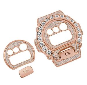 Gold Bling Radiant Bloom Diamond Watch Case Cubierta de parachoques Metal Acero Mujeres Regalos - Product Image 2