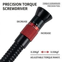 Poignée de tournevis à couple réglable, 360° °   Poignée de tournevis de précision en aluminium silencieuse et antidérapante pour la réparation de montres mobiles