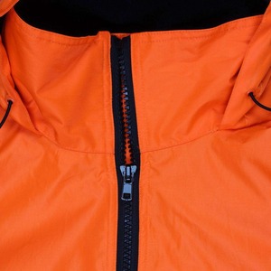 Veste de sécurité à glissière haute visibilité pour hommes 100% Polyester couleur rouge avec poches veste de travail réfléchissante pour hommes - Product Image 3