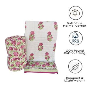 Nouvelle arrivée ensembles de couettes en coton 100% de qualité supérieure Design floral réversible léger et doux avec des couleurs vives en gros - Product Image 3