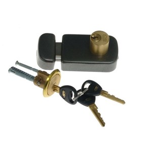 Serrure de jante LOB TB62 à double cylindre, graphite - Product Image 1