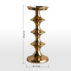 Bougeoir en or de luxe Accent décoratif pour la maison Centre de table élégant pour mariage Décoration festive et quotidienne - Product Image 2