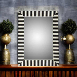 Miroir mural de luxe moderne de haute qualité avec incrustations d'os, décoration murale pour la maison, miroirs intérieurs - Product Image 2