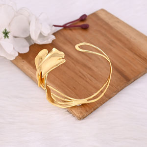 Women Fashion Jewelry Irregular Brass Metal <b>Adjustable</b> Cuff Bangle <b>Bracelet</b> Solid Brass Gold Plated Anniversary Gift <b>Bracelets</b> - Product Image 4