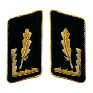 Gorget <b>Collar</b> Tabs Dress Uniform Badge Custom Color Embroidered <b>Lace</b> Canvas Eco-friendly Hand Made Butterfly Clutch High - Product Image 3