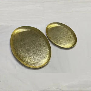 Plateau de service en métal de qualité supérieure plat de Fruits plaqué or pour comptoirs de cuisine Table à manger utilisation de service de fruits secs - Product Image 5