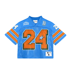 เสื้อเจอร์ซีย์ตาข่ายอเมริกันครอปแบบวินเทจเสื้อฟุตบอลปรับแต่งได้เสื้อฟุตบอลตาข่ายโอเวอร์ไซส์ขายส่ง - Product Image 3