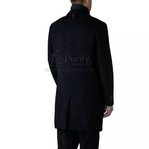 เสื้อโค้ทตัวยาวสำหรับผู้ชายเสื้อโค้ทโลโก้ตามสั่งมาใหม่เสื้อคลุมยาวทำจากผ้าฝ้าย - Product Image 3