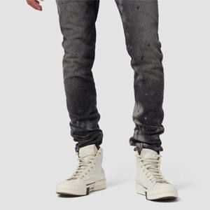 Pantalones vaqueros negros desgastados ajustados para hombre: vaqueros rasgados elegantes con corte ajustado, perfectos para ropa informal y trajes de estilo callejero - Product Image 6