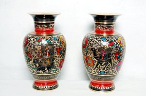 Elegante Florero Cilíndrico Alto de Latón, Diseño Contemporáneo Multicolor, para Bodas y Centro de Mesa - Product Image 2