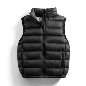 Chaleco Acolchado con Cuello Grueso y Cálido para Hombre, con Logotipo Personalizado, Relleno de Poliéster Transpirable, Estilo Denim, Multibolsillos, Ropa Exterior Informal - Product Image 6