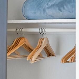 Elegant Quality Solid Wood Clothes Hanger for Wardrobe Bathroom Living Room-for Coat Pant Suit Shirt Hanger - Product Image 1
