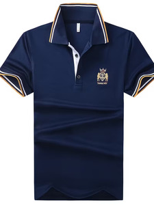 High Quality Eco-Friendly Knitted Solid Casual Mens Vintage Golf Shirts Short Sleeve Anti Wrinkle Low Price Wholesale - Product Image 6