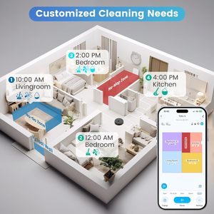 Robot Aspirador y Fregasuelos Combinado, Autovaciado, Capacidad para 60 Días, Mapeo del Hogar, Programación, Wi-Fi/App/Alexa/Control Remoto, 180 Minutos de Autonomía - Product Image 3