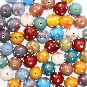 Surtido de cuentas de cristal de Murano económico, suministros para fabricación de joyas, forma ovalada, cristal de Murano, venta al por mayor, exportaciones de Tajushshariya - Product Image 3