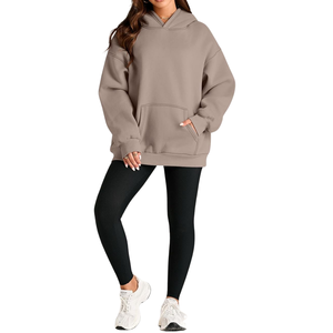 Sudadera con capucha de lana de algodón 100% para mujer, alta calidad, HeavyGSM, transpirable, cómoda, superventas, estampado bordado - Product Image 5