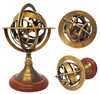Armillary Sphere Globe ของขวัญตาราง Decor ไม้ Base Home Decor ชุด3 - Product Image 5