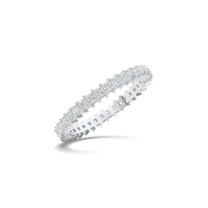 F-G แพลตตินัม/VS ชุดง่ามแบบเต็มรูปเจ้าหญิงกะรัตเพชร1.00กะรัตแหวนแต่งงานสำหรับผู้หญิง - Product Image 4