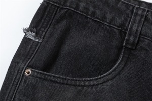 กางเกงยีนส์ทรงบ็อกกี้แนววินเทจของผู้ชายชุดแนวสตรีทระบายอากาศกางเกงยีนส์ทรงหลวมลายสีทึบสำหรับฤดูใบไม้ผลิ/ฤดูหนาว - Product Image 4