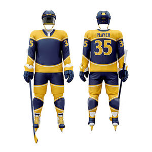 Uniforme de Hockey sobre Hielo al por Mayor de Alta Calidad con Logotipo Personalizado, Números, Transpirable, Fácil de Usar, Ropa Deportiva, Uniforme de Hockey sobre Hielo en Venta - Product Image 1