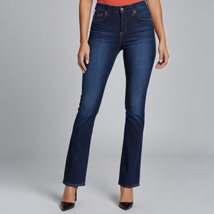 Beautiful Ladies <b>Denim</b> Bootcut Pant with Slight Flare Bottom, Fine Stitch Detailing and Comfortable <b>Stretch</b> for Effortless Style - Product Image 3