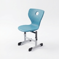 Bureau d'école moderne en plastique durable, chaise colorée, plateau de table en bois, hauteur réglable, pieds en métal en forme de T, revêtement en poudre, marque ARSU