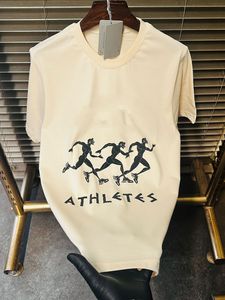 Camiseta de Manga Corta para Hombre, Talla Grande, de Seda/Algodón, Anti-Pilling, Lisa, Cuello Redondo, Casual, Transpirable, Ecológica, 300 Gramos, OEM ODM - Product Image 6