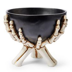 Cuenco negro redondo de 3 de larga duración, mano en el centro, diseño de Halloween aterrador, platos para servir, suministro de Hotel, trabajo de arte con volumen - Product Image 5