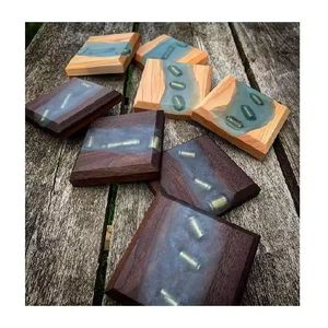 Logo personnalisé de haute qualité en bois de mangue avec planche à découper en résine fromage pain aux fruits facile à couper planche à découper coulissante pratique - Product Image 2