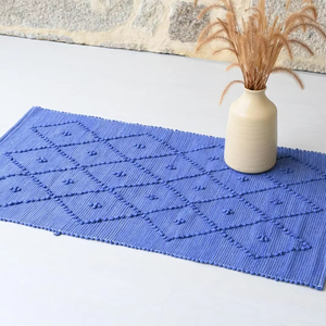 Prix usine petit tapis bleu cobalt tapis portugais avec nœuds cuisine maison couloir tapis tapis petits tapis pour salon - Product Image 1