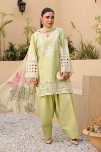 ชุดใส่ไปงานปาร์ตี้ที่เหมาะสมสำหรับผู้หญิงชุดสนามหญ้าแบบซักได้คอกลมลาย Shalwar Kameez ส่งตรงจากโรงงาน - Product Image 4