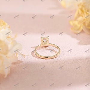 แหวนหมั้นเพชรโมอิสสำหรับผู้หญิงรัศมีที่ซ่อนอยู่ - Product Image 4