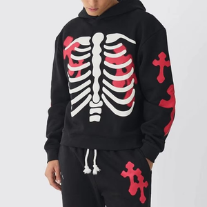 Trajes de sudor de algodón 100% de peso pesado para hombres personalizados para Sudadera con capucha y pantalones de chándal conjuntos 500gsm chándal para invierno - Product Image 4