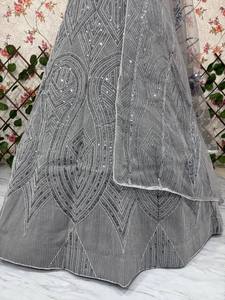 SHIV FASHION - Hermoso Lehenga Choli Dupatta Tradicional Pakistaní de Diseño, de 3 Piezas, en Faux Georgette, Largo hasta el Suelo, para Festivales - Product Image 4