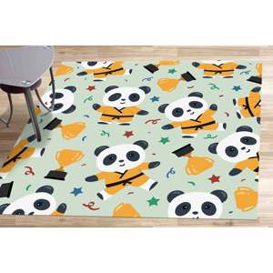 Alfombra de Panda, Alfombra Estampada - Linda Alfombra de Panda, Alfombras de Panda, Alfombra de Regalo para Amantes de los Pandas, Alfombra de Chenilla - Product Image 1