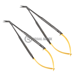 Microtijeras dentales de alta calidad con insertos de carburo de tungsteno de 45 grados Acero inoxidable aprobado por la CE con bienvenida de logotipo - Product Image 1