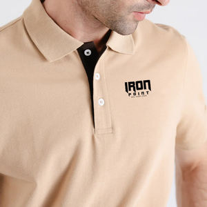Polo pour homme avec logo et étiquette personnalisés, matière respirante et confortable, motif uni, taille standard, prix - Product Image 6