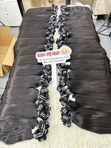 100% brut vietnamien cheveux raides doux soyeux cuticule aligné lâche vague profonde Double trame ou trame unique directement de l'usine - Product Image 6