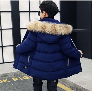 Ropa de invierno para niños personalizada, abrigos acolchados de lana gruesa para niños, abrigo de burbujas para niños, ropa para niños, chaqueta de plumón con cuello de piel y capucha - Product Image 4